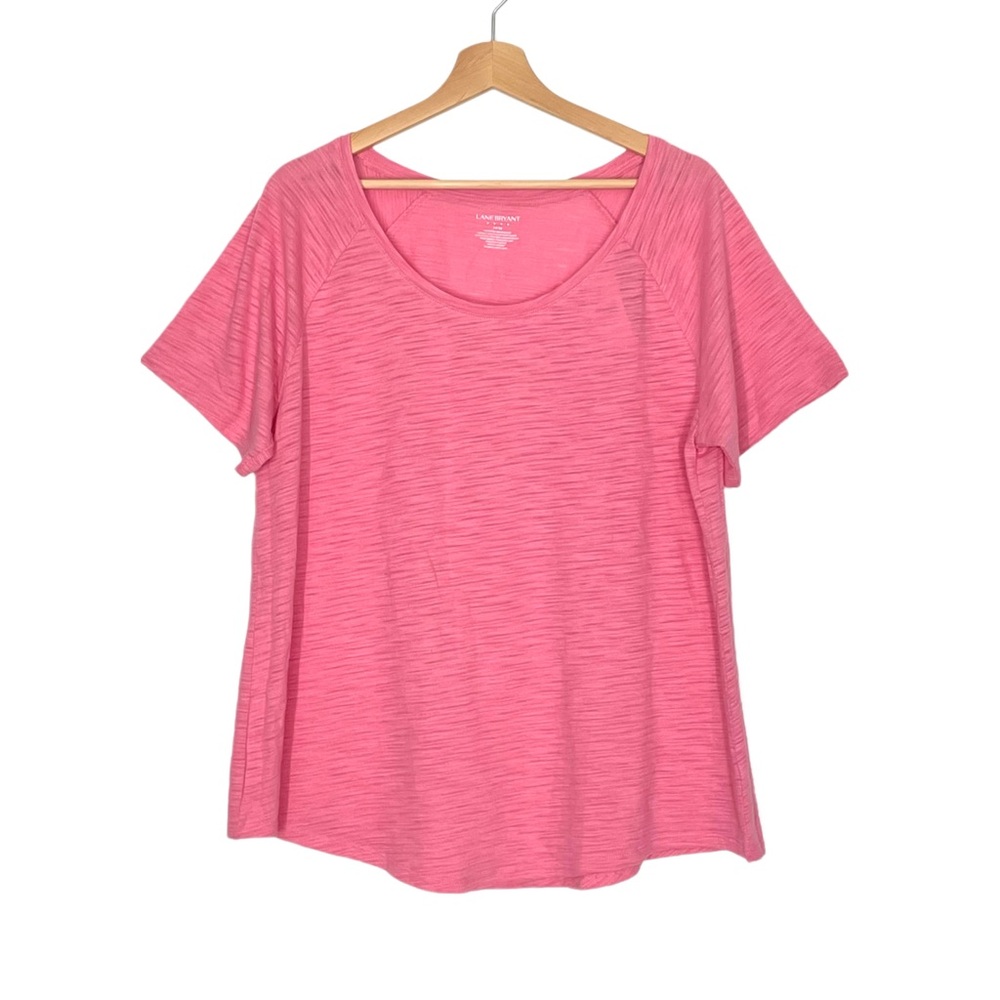 Lane Bryant Pink Activewear T-Shirt Scoop Neckline Short Sleeve Size 14 / 16 NWT